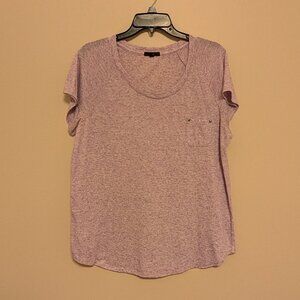 Gap light heathered purple pocket t-shirt XL EUC